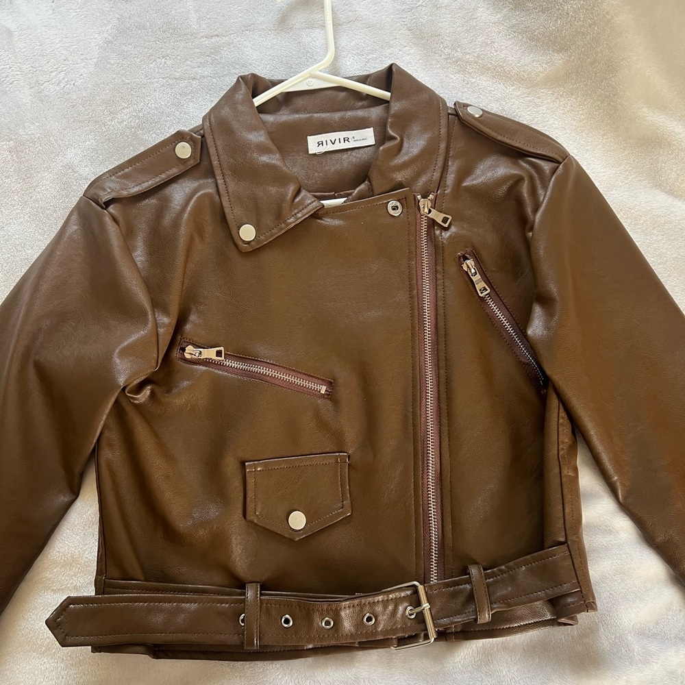 Moto Belted Leather Jacket